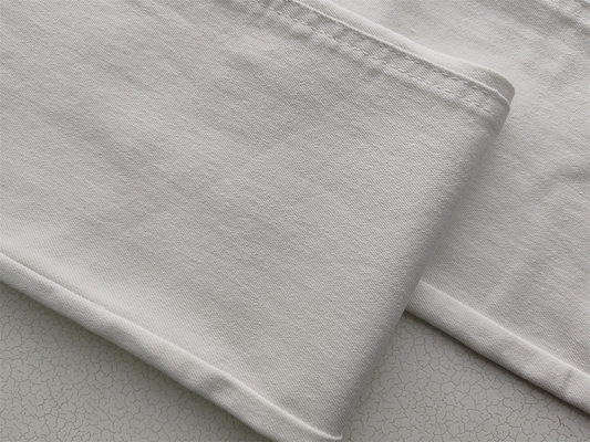 10oz PFD RFD মহিলাদের জন্য সাদা জিন্স কাপড় উচ্চ মানের সুপার প্রসারিত ব্লিচিং ফিনিস চীন কারখানা Weilong থেকে