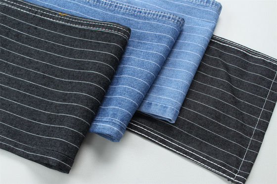 7 Onces 100% Cotton Stripe Denim Jeans Fabric For Shirts