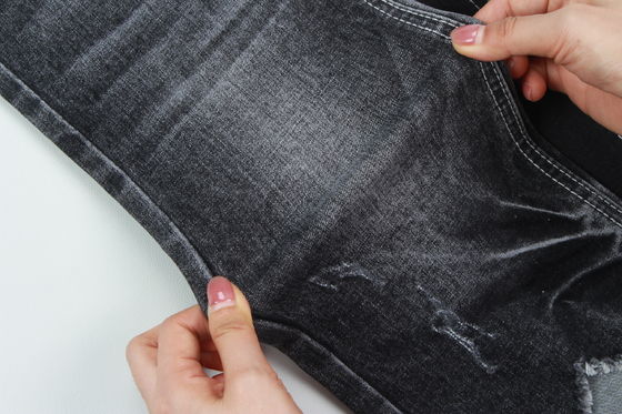 জিন্সের জন্য সুপ্রিম কোয়ালিটি ডার্ক ব্ল্যাক স্ল্যাব স্ট্রেচ ডেনিম ফ্যাব্রিক