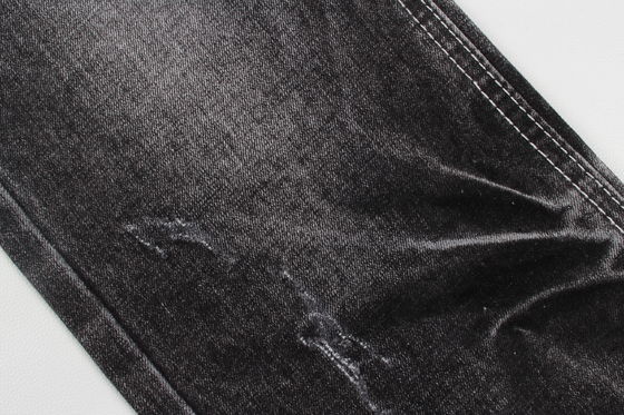 জিন্সের জন্য সুপ্রিম কোয়ালিটি ডার্ক ব্ল্যাক স্ল্যাব স্ট্রেচ ডেনিম ফ্যাব্রিক