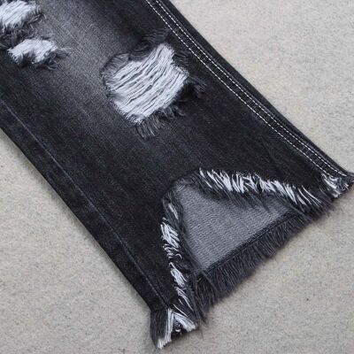 ৯.৮oz সালফার ব্ল্যাক ওয়ার্প স্ল্যাব ডেনিম কাপড় ১০০% কটন ডি-সাইজিং জিন্স কাপড়