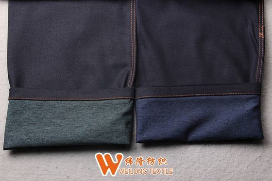 10.7oz স্লাব টুইল 66 সিটিএন 32 পলি 2 স্প্যাক্স কটন স্প্যানডেক্স ডেনিম ফ্যাব্রিক ডেনিম টেক্সটাইল