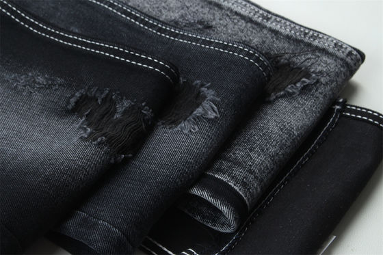 11.5oz Dark Black & Black Backside Denim Fabric Rigid Jeans Fabric For Brand Style Jeans Boy Friend Style
