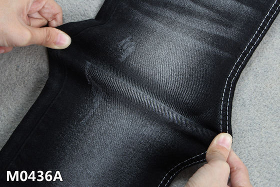 ভালো দাম 10.4 OZ ডেনিম ফ্যাব্রিক কালো রঙ 2% উচ্চ স্প্যানডেক্স 3/1 ডান হাত টুইল অনলাইন