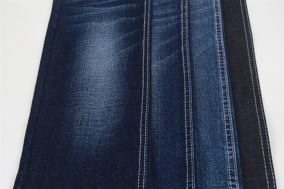 10.5Oz ক্রসশ্যাচ স্লাব ডেনিম ফ্যাব্রিক প্রসারিত নরম হাত কালো রঙ