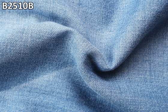 শার্ট ডেনিম কাপড় 5oz নরম হাত ভাল মানের অনুভূতি কঠিন 100% তুলা