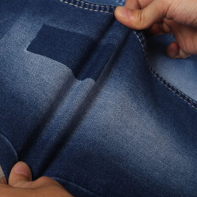 ভালো দাম জিন্স প্রস্তুতকারকদের জন্য ডাবল লেয়ার ইমিটেট নিট মাওজিন্ডি গুড স্টাইল ডেনিম ফ্যাব্রিক উচ্চ মানের অনলাইন