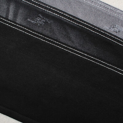 ভালো দাম ১১.৫ আউন্স ৫৫% কটন ৪৫% পলিয়েস্টার ব্ল্যাক ব্ল্যাক ডেনিম জিন্স ফ্যাব্রিক অনলাইন