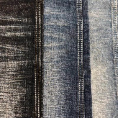 জিনস ম্যানের জন্য 12.6oz 99% কটন 1% স্পানডেক্স টোয়েল স্ল্যাব স্ট্র্যাচ ক্রসচ্যাচ ডেনিম ফ্যাব্রিক